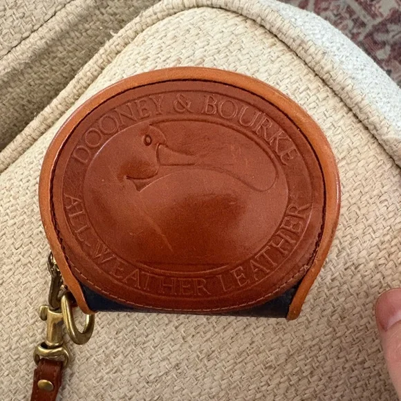 Dooney & Bourke Tan Leather Coin Pouch - Picture 1 of 3